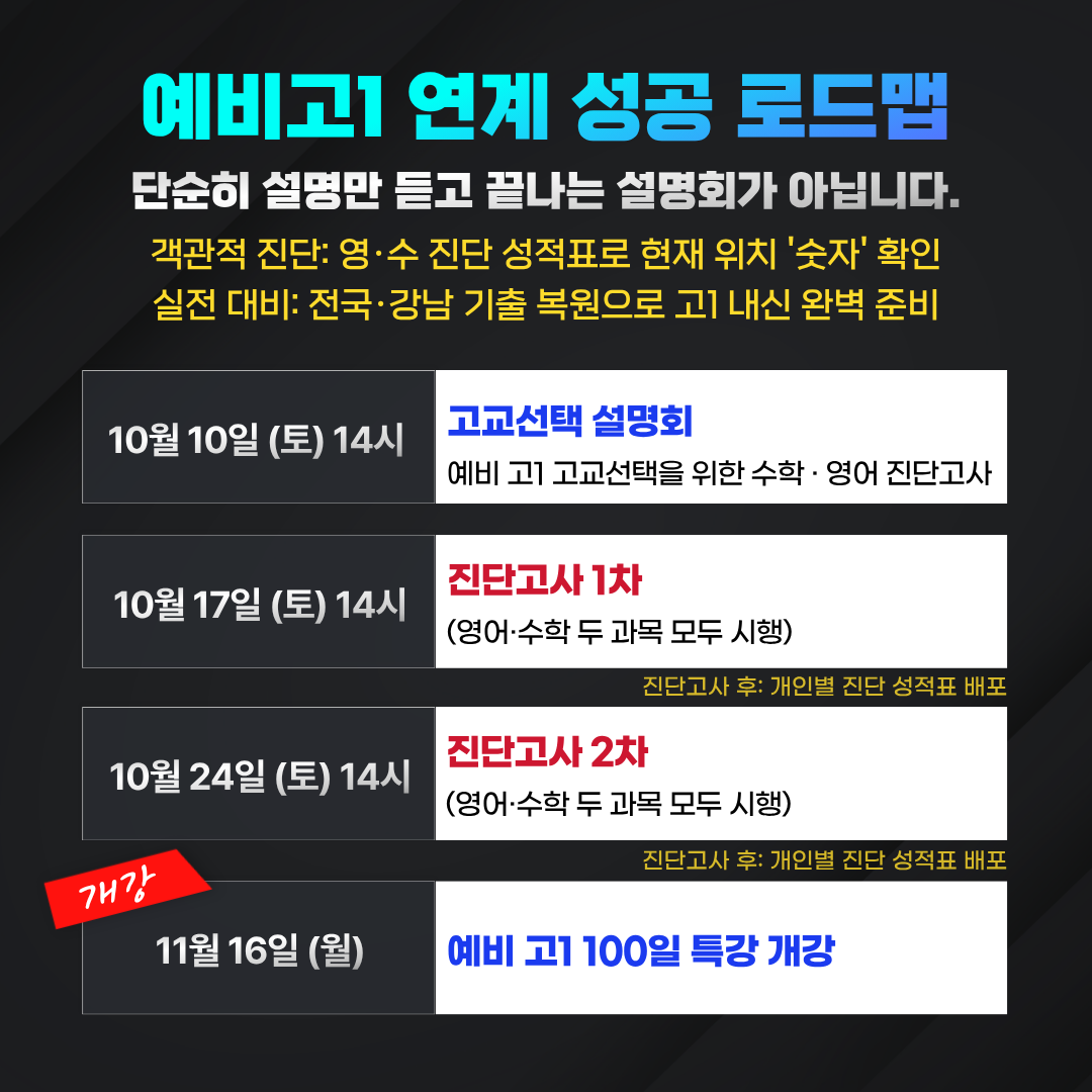 김정민 이경림 예비고1 고교선택설명회 김정민 이경림 예비고1 고교선택설명회